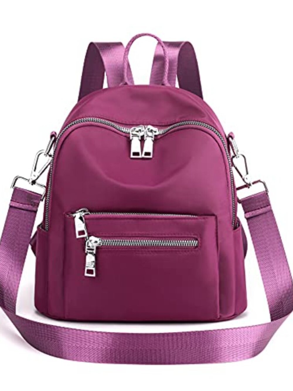 Nylon Mini Backpack Purse Convertible Crossbody Shoulder Bag Casual Daypack